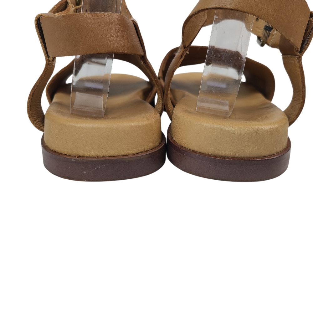 Madewell The Noelle Brown Leather Ankle Strap Comfort Sandals Size 9.5 - Picture 8 of 11